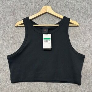 NEW Jordan Womens Active XL Black Ribbed Crop Tank Top DX4700 010
